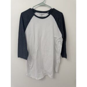 PS Basics by PacSun - Size M - Baseball T Style - White w/ Blueish Gray Sleeves